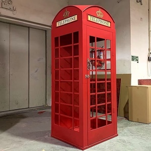 Cabine téléphonique en fer forgé rose, rouge et blanche, faite à la main, pour mariage et décoration de centres commerciaux, <span class=keywords><strong>prix</strong></span> d'usine, bonne <span class=keywords><strong>qualité</strong></span> - Product Image 2