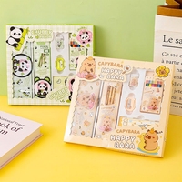 Ensemble de papeterie mignon pour enfants, six pièces, boîte cadeau pour fournitures scolaires, trousse à crayons, stylo, règle, ensemble pour étudiants