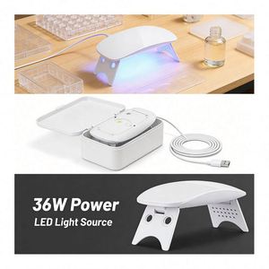 ชุดเครื่องประดับใส TOYSRUNNER ชุดทำเองด้วยหลอดไฟ LED UV ซิลิโคนแข็ง แม่พิมพ์ซิลิโคน กลิตเตอร์ ฟอยล์ ดอกไม้ จี้ ต่างหู - Product Image 6