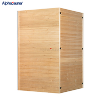 Salle de sauna infrarouge moderne de luxe, installation facile, chaise de sauna confortable, bois de pruche massif, fonction vapeur sèche, sauna accessible, luxe