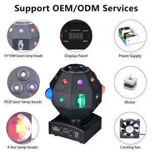 Đèn sân khấu laser xoay RGBW điều khiển DMX512 bán trực tiếp từ nhà máy, đèn LED di động phổ biến dành cho các bữa tiệc DJ - Product Image 6