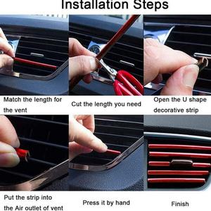 Tiras Decorativas para Salida de Aire Acondicionado de Coche, Decoración, Accesorios Interiores de Coche - Product Image 6