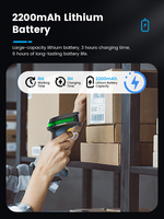 Lector de código QR de mano, escáner de código de barras con receptor, inalámbrico, USB, USB, con lector de código de barras