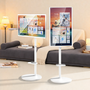 2025 nouveaux téléviseurs portables 32 pouces 4K Lcd écran publicitaire affichage Portable <span class=keywords><strong>Tv</strong></span> roues électronique téléviseurs intelligents avec support - Product Image 1