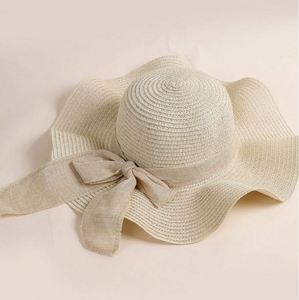 Sombrero de paja de verano para mujer al por mayor, de ala ancha con cinta, ideal para pesca, viajes y ciclismo - Product Image 3