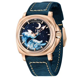 นาฬิกาข้อมือผู้ชาย PAGANI DESIGN YS014 รุ่นหรูหรา ระบบออโตเมติก กระจก NH35A ตัวเรือนสแตนเลส สายหนัง กันน้ำ 3BAR ขนาด 42 มม. พร้อมเข็มบอกเวลา - Product Image 2