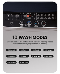 Fully Automatic 10KG 12KG 15KG Washing Machine Home Rental Underwear Agitator Spin Dryer for Washing and Drying Large-capacity W - Product Image 6