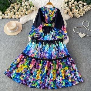 Women's Solid Mini Chiffon Dress Strapless Belted Waist Lace Trim Tiered A-Line Skirt Casual Party Wear - Product Image 1