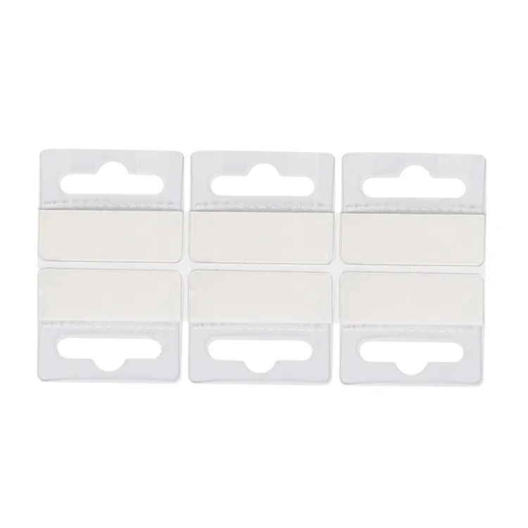 Transparent euro hole hang tabs plastic sticker tab with adhesive back PVC self adhesive hang tab