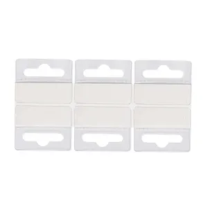 Transparent euro hole hang tabs plastic sticker tab with adhesive back PVC self adhesive hang tab