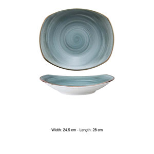 Assiette creuse rectangulaire Artisan Blue Deep Plate 28 × 24,5 cm Corona Pp1604723812 - Product Image 3
