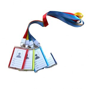 Porte-cartes d'identité personnalisés de haute qualité avec impression de logo, cordon de cou robuste pour badge d'identification avec design de logo sur mesure - Product Image 1