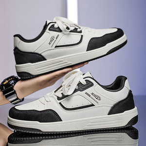 Nouvelles chaussures de skate pour hommes à lacets multi-matériaux, tendance de la mode, style coréen, chaussures de sport décontractées, chaussures polyvalentes pour étudiants - Product Image 4