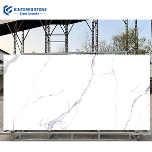 1600X3200mm Naturel Italien <span class=keywords><strong>Blanc</strong></span> Marbre Sol Carrelage Mural Grande Dalle Rock Beam Mat pour Salle À Manger Salon Hall TV Fond - Product Image 3
