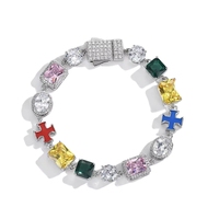 YYN Collier chaîne pour pull unisexe, style Hip-hop, zircon coloré, tendance dopamine, populaire sur internet