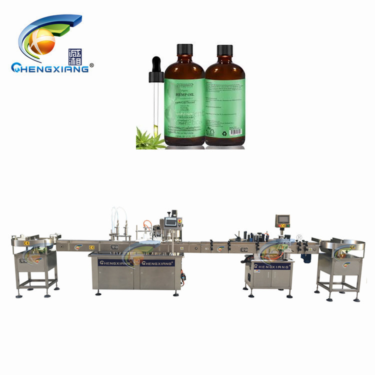 Easily adjust automatic 30ml CBD oil hemp tincture filling capping machine filling line