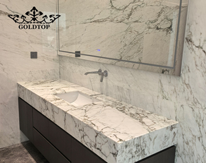 Losas de Mármol Natural Pulido Goldtop Calacatta Vagli para Encimeras, Mesas de Baño, Pisos, Mesas de Comedor, Mesas de Centro y Hoteles - Product Image 3