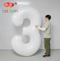 Ballon Chiffre Géant Personnalisable en Nylon de 2m (78 Pouces) pour Anniversaire, Nouvel An et Fêtes, Laminé PA+PE, pour Hélium, Nouveauté 2027
