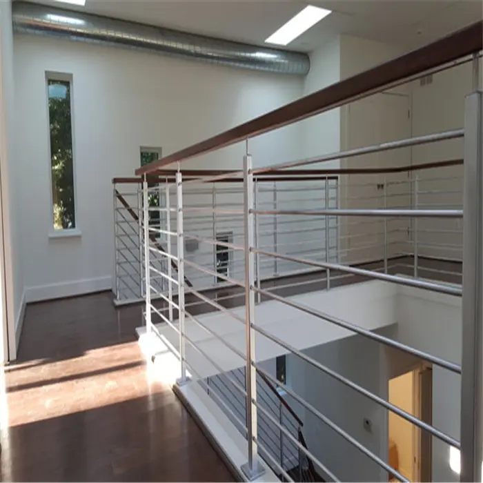 Baluscomercial de aço primário desenha escadas, aço inoxidável, vidro temperado, postagem, varanda, barracas de teto