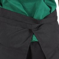 Tablier de Serveur/Serveuse CHANGRONG Personnalisé en Polyester Noir, Sans Manches, pour Usage Professionnel, avec 3 Poches