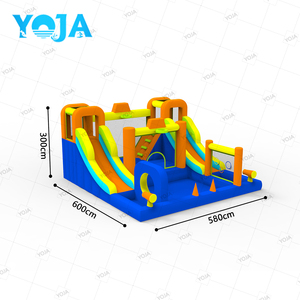 Château gonflable Oxford avec toboggan aquatique, piscine à balles, personnalisable pour tout-petits, pour jardin, intérieur et extérieur, pour des aventures amusantes - Product Image 2