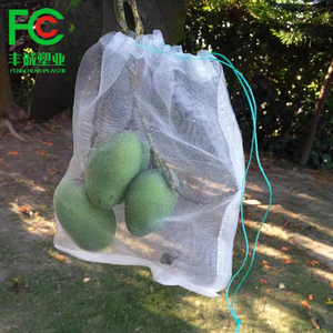 Bền UV Màu Xanh lá cây Mono Filament lưới túi cho trái cây HDPE <span class=keywords><strong>Net</strong></span> Túi Bìa với màu xanh lá cây Red Black drawstrings - Product Image 4