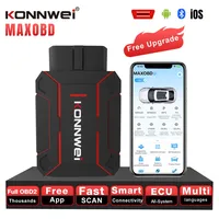 Outil de diagnostic OBD complet pour voiture KONNWEI, connectivité Bluetooth, test de batterie MAXOBD, surveillance du véhicule, outil de diagnostic OBD2 pour voiture