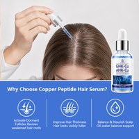 Hersteller Blaues Kupferpeptid GHK-Cu AHK-Cu Haarserum Salonqualität Kopfhautgesundheit Reduziert Haarbruch Haarwuchsserum OEM