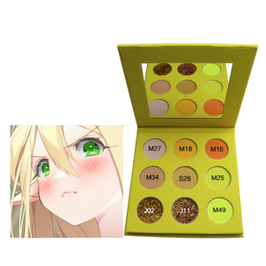 Palette <span class=keywords><strong>de</strong></span> fards à paupières OEM avec impression personnalisée, 9 couleurs, logo, belle finition poudre cosmétique scintillante pour les yeux - Product Image 6