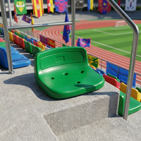 Siège en plastique HDPE durable CGC, siège de stade de football, chaise de spectateur, siège sportif réglable pour l'intérieur, 42x42x18cm