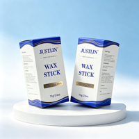 Boîte en carton pliable recyclable avec revêtement UV laminé, boîte en papier cosmétique personnalisée pour bâtonnets de cire et produits de beauté