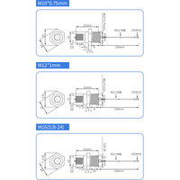 Câble d'extension RF RG178 femelle vers pigtail avec connecteur étanche M10 M12 M16 - Pour pont AP et station de base