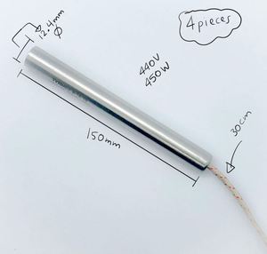 Calentador de Cartucho Personalizado de 1/2 Pulgada de Diámetro, 240V 500W, con Cables Engastados - Product Image 3