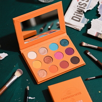 Palette de fards à paupières mats vegan DIY à label privé, finition métallique caméléon lumineuse, scintillante, longue tenue, résistante à l'eau