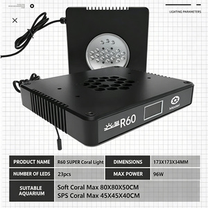 スマートオーシャンR60 II 96Wフルスペクトルマリンアクアリウムライト WiFi/BT 8チャンネル調光可能サンゴ礁ライト 40-80cm SPS LPS水槽用 - Product Image 3