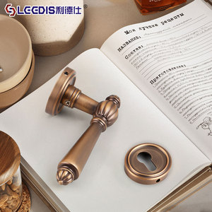 Lgedis Gold Door Locks Zinc Alloy Lever Lock Interior Wooden Door Handles Anti Rust Silent Operation - Product Image 3
