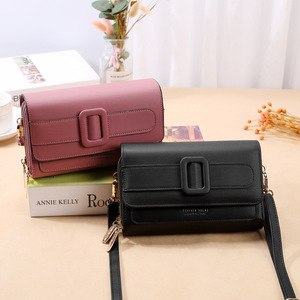 Cá nhân chéo cơ thể điện thoại Satchel giá cả cạnh tranh PU da túi dây kéo đóng cửa logo giả da Polyester xử lý thư - Product Image 1
