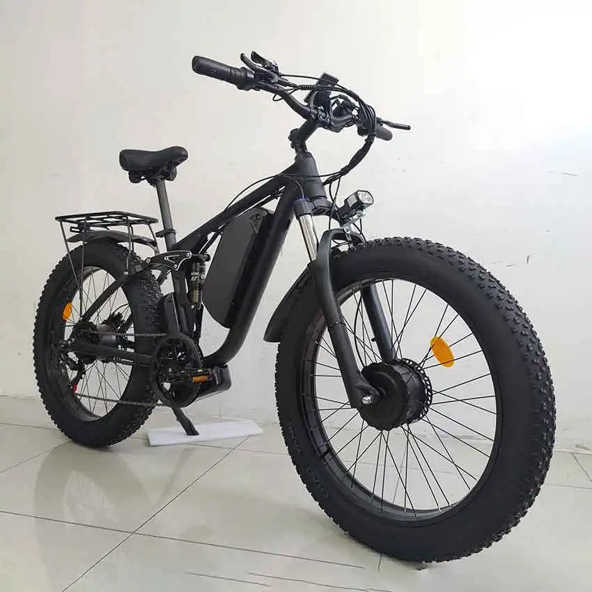 フルサスペンションFatbike26インチEbike48V21ahバッテリー2000Wモーター電動自転車ファットタイヤマウンテン電動自転車