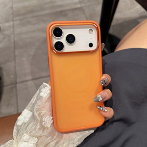 Custodia per Cellulare Opaca Traslucida alla Moda per <span class=keywords><strong>iPhone</strong></span> 17 16 15 14 <span class=keywords><strong>13</strong></span> <span class=keywords><strong>Pro</strong></span> Max 17 Air <span class=keywords><strong>con</strong></span> Cornice Metallica per <span class=keywords><strong>Fotocamera</strong></span>, <span class=keywords><strong>Cover</strong></span> Antiurto - Product Image 1