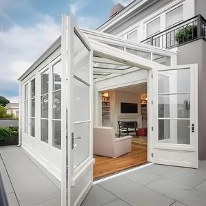 Design moderne en alliage d'aluminium Fenêtres Portes Véranda Véranda avec toit en verre isolant Maison Verre Protection contre les termites Cour - Product Image 1