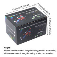 Lampu Kabut LED 12V Devil Eye untuk Sepeda Motor, Lampu Mini Dinamis RGB dengan Remote Control untuk Lampu Dekoratif Sepeda Motor