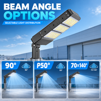 Lampadaire LED 300W avec dissipateur thermique en nid d'abeille, conception modulaire, étanche IP67, pour projets de voirie urbaine, autoroutes et parkings