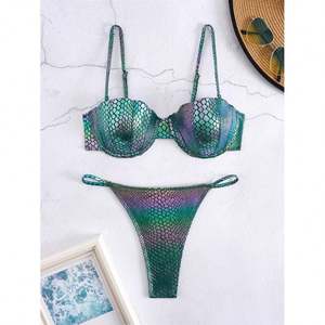 Custom Glitter Bikini <strong>Swimwear</strong> Sexy Push up Bikini <strong>Thong</strong> <strong>Swimwear</strong> for Women - Product Image 4