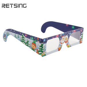 نظارات قوس قزح للألعاب النارية ثلاثية الأبعاد مخصصة نظارات توزيع خفيفة مضحكة لحفلة عيد الميلاد - Product Image 6