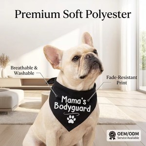 Pañuelo Triangular para Perro con Estampado de Eslóganes Divertidos, 'Mamá Guardiana', 'Me Encanta Mi Mamá', No Agresivo, para Regalo Navideño - Product Image 3
