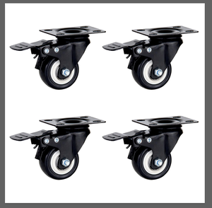Hoch leistungs rollen Gesamt kapazität lbs (4er-Pack) No Noise Wheels 2-Zoll-Lenkrollen ohne Bremse - Product Image 2