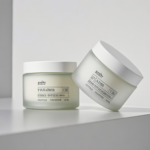 Sang trọng mờ tùy chỉnh kính chăm sóc da 15g 20g 30g 50g rỗng lọ bao bì cho cơ thể chà Kem Mỹ phẩm Mặt Kem container - Product Image 1