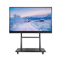 Tableau blanc interactif 4K de 86 pouces, écran tactile multi-touch, caméra, micro, technologie infrarouge série pour les entreprises