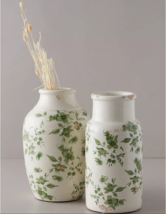 Vases colonnes de style chinois vert, <span class=keywords><strong>en</strong></span> céramique artisanale, <span class=keywords><strong>en</strong></span> <span class=keywords><strong>terre</strong></span> <span class=keywords><strong>cuite</strong></span> émaillée, vases <span class=keywords><strong>en</strong></span> pot, une pièce esthétique à exposer à la maison - Product Image 3