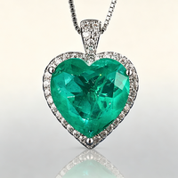 Ensemble de bijoux en argent plaqué avec zircone cubique taille cœur, boucles d'oreilles clous double cœur et collier pendentif, bijoux de mariage pour femme, cadeau
